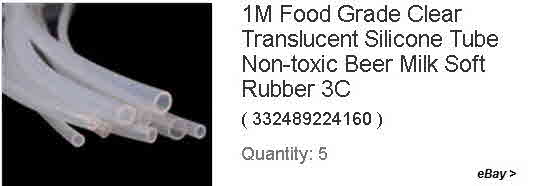 1M Food Grade Clear Translucent Silicone Tube Non-toxic Beer Milk Soft Rubber 3C x5
