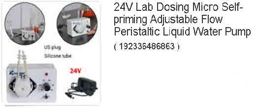 24V Lab Dosing Micro Self-priming Adjustable Flow Peristaltic Liquid Water Pump-S