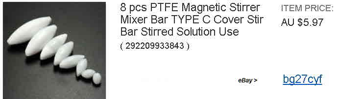 8 pcs PTFE Magnetic Stirrer Mixer Bar TYPE C Cover Stir Bar Stirred Solution Use