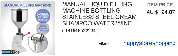 MANUAL LIQUID FILLING MACHINE BOTTLING STAINLESS STEEL CREAM SHAMPOO WATER WINE.
