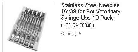 Stainless Steel Needles 16x38 for Pet Veterinary Syringe Use 10 Pack-SS